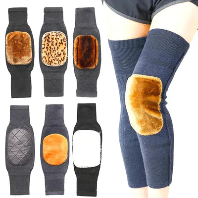Pair of Winter Knee Warmers for Men & Women – Soft Fleece Thermal Leg & Knee Protector for Pain Relief and Cold Weather – Winter Wool Knee Pads - Winter Product