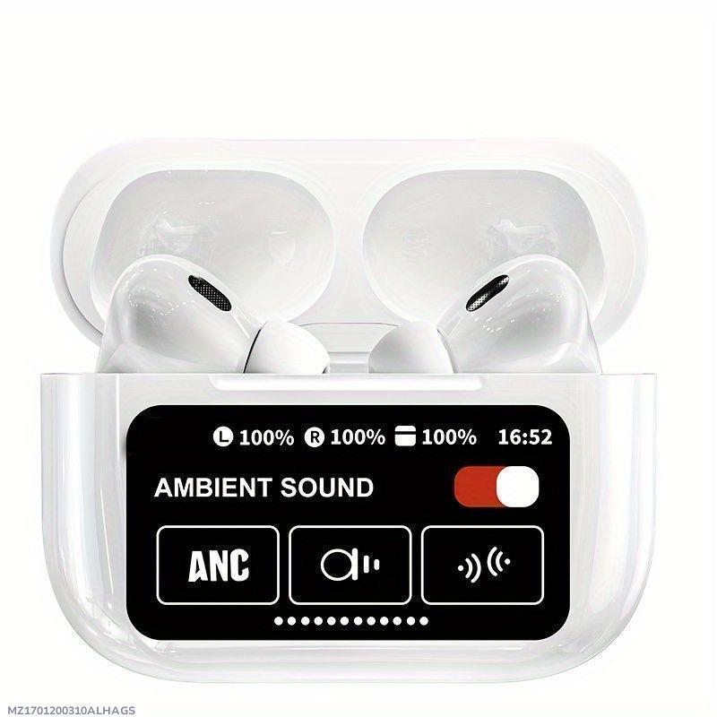 Airpods A9 Pro🎧 – Anc & Enc Noise Reduction, Touch Control, Boosted Bass, Wireless Earbuds For Android & Ios