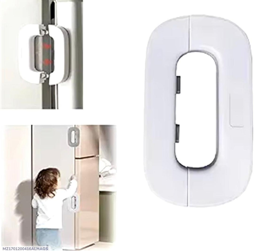 🔐 Drawer Lock Child Safety Refrigerator Lock – Self-adhesive Fridge & Freezer Door Lock With Double Safety Button – Easy One-hand Use