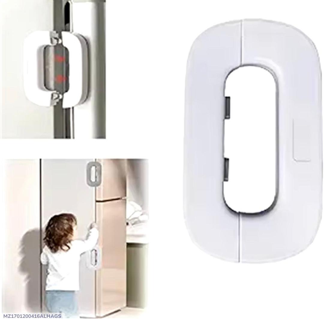 🔐 Drawer Lock Child Safety Refrigerator Lock – Self-adhesive Fridge & Freezer Door Lock With Double Safety Button – Easy One-hand Use