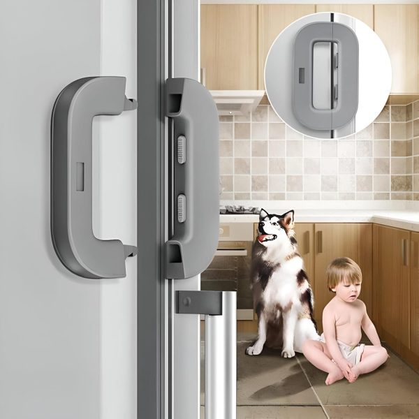 🔐 Drawer Lock Child Safety Refrigerator Lock – Self-adhesive Fridge & Freezer Door Lock With Double Safety Button – Easy One-hand Use