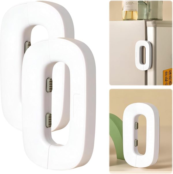 🔐 Drawer Lock Child Safety Refrigerator Lock – Self-adhesive Fridge & Freezer Door Lock With Double Safety Button – Easy One-hand Use